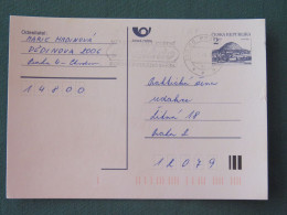 Czech Republic 1994 Stationery Postcard Hora Rip Mountain Sent Locally From Prague, Avocado (?) Slogan - Covers & Documents