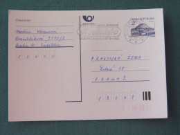 Czech Republic 1994 Stationery Postcard Hora Rip Mountain Sent Locally From Prague, Avocado (?) Slogan - Covers & Documents