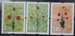 Türkiye 2016, Marbled Flowers, MNH Stamps Set - Ongebruikt