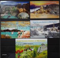 Türkiye 2016-2019, National Parks, Five MNH S/S - Neufs