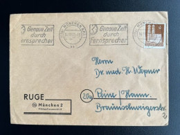 GERMANY 1950 LETTER MUNCHEN TO PEINE 14-11-1950 DUITSLAND DEUTSCHLAND - Cartas & Documentos