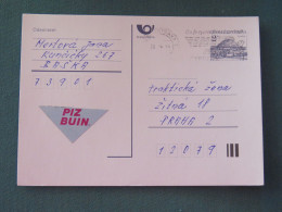 Czech Republic 1994 Stationery Postcard Hora Rip Mountain Sent Locally From Ostrava, EMS Slogan - Covers & Documents