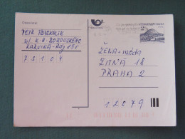 Czech Republic 1994 Stationery Postcard Hora Rip Mountain Sent Locally From Ostrava, EMS Slogan - Covers & Documents