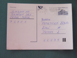 Czech Republic 1994 Stationery Postcard Hora Rip Mountain Sent Locally From Ostrava, EMS Slogan - Covers & Documents