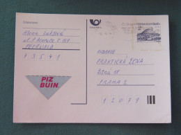 Czech Republic 1994 Stationery Postcard Hora Rip Mountain Sent Locally From Ostrava, EMS Slogan - Covers & Documents