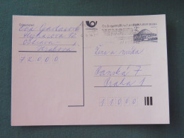 Czech Republic 1994 Stationery Postcard Hora Rip Mountain Sent Locally From Ostrava, EMS Slogan - Covers & Documents