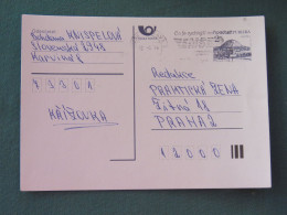 Czech Republic 1994 Stationery Postcard Hora Rip Mountain Sent Locally From Ostrava, EMS Slogan - Covers & Documents