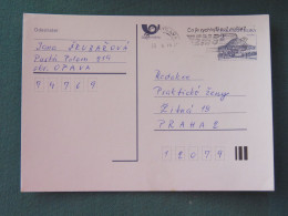 Czech Republic 1994 Stationery Postcard Hora Rip Mountain Sent Locally From Ostrava, EMS Slogan - Covers & Documents