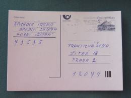 Czech Republic 1994 Stationery Postcard Hora Rip Mountain Sent Locally From Ostrava, EMS Slogan - Covers & Documents