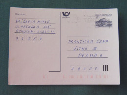 Czech Republic 1994 Stationery Postcard Hora Rip Mountain Sent Locally From Ostrava, EMS Slogan - Covers & Documents