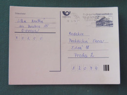 Czech Republic 1994 Stationery Postcard Hora Rip Mountain Sent Locally From Ostrava, EMS Slogan - Covers & Documents