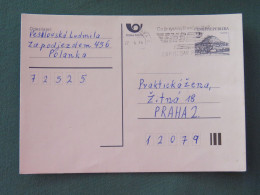 Czech Republic 1994 Stationery Postcard Hora Rip Mountain Sent Locally From Ostrava, EMS Slogan - Covers & Documents