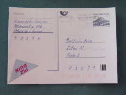 Czech Republic 1994 Stationery Postcard Hora Rip Mountain Sent Locally From Ostrava, EMS Slogan - Covers & Documents