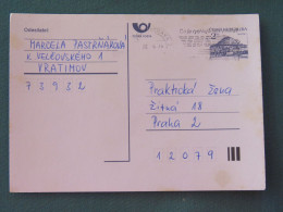 Czech Republic 1994 Stationery Postcard Hora Rip Mountain Sent Locally From Ostrava, EMS Slogan - Covers & Documents