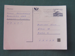 Czech Republic 1994 Stationery Postcard Hora Rip Mountain Sent Locally From Ostrava, EMS Slogan - Covers & Documents