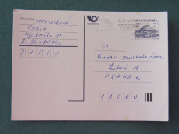 Czech Republic 1994 Stationery Postcard Hora Rip Mountain Sent Locally From Ostrava, EMS Slogan - Covers & Documents