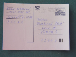 Czech Republic 1994 Stationery Postcard Hora Rip Mountain Sent Locally From Ostrava, EMS Slogan - Covers & Documents