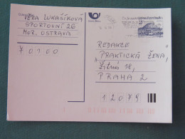 Czech Republic 1994 Stationery Postcard Hora Rip Mountain Sent Locally From Ostrava, EMS Slogan - Covers & Documents