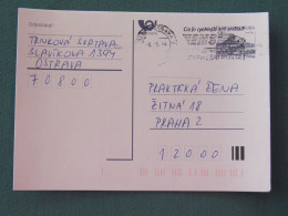 Czech Republic 1994 Stationery Postcard Hora Rip Mountain Sent Locally From Ostrava, EMS Slogan - Covers & Documents