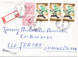 75316 - Belgien - 1978 - 3@14F Hockey MiF A R-Bf (dreiseit Geoeffn) ANGHIEN -> Jersey (Grossbritannien) - Cartas & Documentos