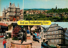 72917708 Frankenberg Eder Rathaus Stadtpanorama Historischer Brunnen Steingasse  - Frankenberg (Eder)
