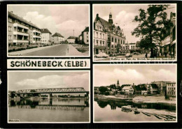 72915443 Schoenebeck Elbe Krausestrasse Rathaus Elbbruecke Teilansicht Schoenebe - Schönebeck (Elbe)