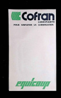 Publicité, Carnet De Notes, Automobile, Lubrifiant Cofran, Equicoup, Frais Fr 2.95e - Pubblicitari