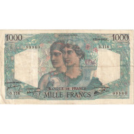 France, 1000 Francs, Minerve Et Hercule, 1945, O.118, TTB, Fayette:41.7, KM:130a - 1 000 F 1945-1950 ''Minerve Et Hercule''