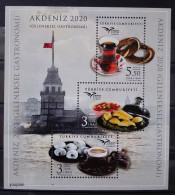 Türkiye 2020, Euromed - Gastronomy, MNH S/S - Unused Stamps