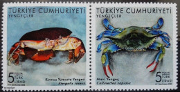 Türkiye 2022, Crabs, MNH Stamps Strip - Neufs