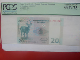 CONGO 20 Centimes 1997 Neuf Avec GRADE (B.33) - Demokratische Republik Kongo & Zaire