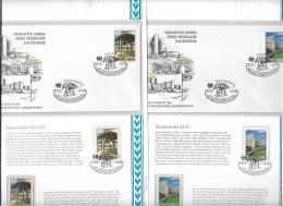 2008g: UNO Wien 1998, Freimarken, Serie ANK 247- 248 **/o/ FDC Auf 2 ETBs (ANK 14.-) - Covers & Documents