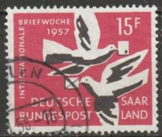 Saarland1957 MiNr.408  O Gestempelt Internationale Briefwoche ( A198 ) - Gebraucht