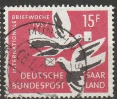 Saarland1957 MiNr.408  O Gestempelt Internationale Briefwoche ( A196 ) - Gebraucht