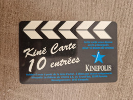 Cinécarte Kiné Carte 10 Entrées KINEPOLIS - Entradas De Cine