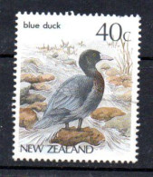 NOUVELLE-ZELANDE - 1985 - CANARDS - DUCKS - OISEAUX - BIRDS - BLUE DUCK - 40ç - - Neufs