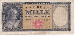 BILLETE DE ITALIA DE 1000 LIRE DEL 10 DE FEBRERO DE 1948  (BANKNOTE) - 1000 Liras