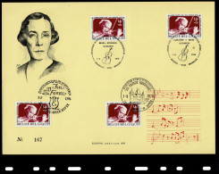 NR 1804 - Carte Philatelic - Internationale Muziekwedstrijd Koningin Elisabeth - Cachets Différents - Documents Commémoratifs