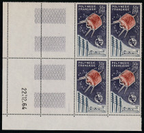 POLYNESIE - PA N° 10  Bloc De 4 Coin Daté - Neufs ** - MNH - Unused Stamps