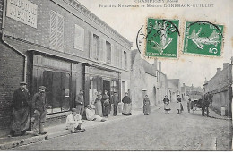 CHAMPIGNY -  RUE DES NOUZEAUX ET MAISON DONSBACK- GUILLOT -  DRAPERIE- MERCERIE - PUBLICITE CHOCOLAT MEUNIER - Champigny