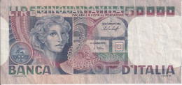BILLETE DE ITALIA DE 50000 LIRE DEL AÑO 1977 DE CANFARINI (BANKNOTE) - 50000 Lire