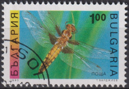 1993 Bulgarien ° Mi:BG 4093, Sn:BG 3710, Yt:BG 3545, Insekten, Four-spotted Chaser (Libellula Quadrimaculata) - Gebraucht