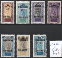 NIGER FRANCAIS 18 à 24 * Côte 12 € - Unused Stamps