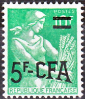 REUNION CFA Poste 333A ** MNH Type Moissonneuse épi Blé Moisson Surcharge Sur 10 F - Nuevos