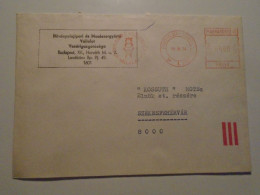 D201468   Hungary  Cover - EMA  Red Meter  -Freistempel - Mosószergyár   Rákospalota-Budapest  -  Székesfehérvár  1986 - Machine Labels [ATM]