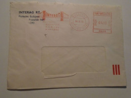 D201469  Hungary  Cover - EMA  Red Meter  -Freistempel -  INTERAG  Budapest  -  Székesfehérvár  1986 - Timbres De Distributeurs [ATM]