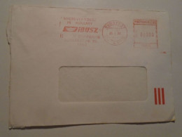 D201471  Hungary  Cover - EMA  Red Meter  -Freistempel - IBUSZ  -  Budapest  1990 - Machine Labels [ATM]
