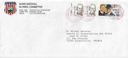 1988 Lettre Du Comité Olympique De Guam Adressée Au Président Du Comité D'Organisation Des Jeux Olympiques D'Albertville - Winter 1992: Albertville