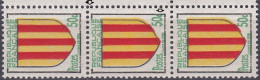 18058 Variété : N° 1044 Blason Comté De Foix Timbre Plus Petit Et C De 50c Touchant Le Cadre Tenant à Normal ** - Unused Stamps