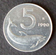 ITALY - 5 Lira 1990 - KM# 92 * Ref. 0195 - 5 Lire